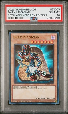 2023 YU-GI-OH! LC01-LEGEND COLLECTION 25TH ANV ED #EN005 DARK MAGICIAN PSA 10-image