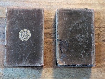 1910 Critical Essays by Ralph Waldo Emerson Volumes 1 & 2 -- Leather Covers-image