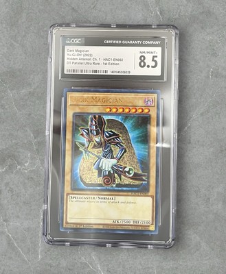 CGC 9 - Dark Magician HAC1-EN002 Graded Yugioh Card -image