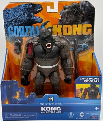 2020 Godzilla vs Kong Monsterverse Kong with Battle-Axe Action Figure-image