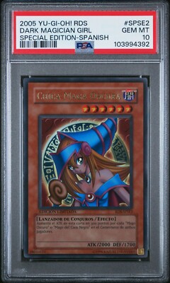 2005 Yu-Gi-Oh! Dark Magician Girl RDS-SPSE2 Spanish Ultra Rare PSA 10 GEM MINT-image