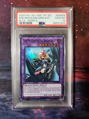 Yugioh PSA 10 GEM MINT Dark Magician Girl the Dragon Knight (Purple) DLCS-EN006-image