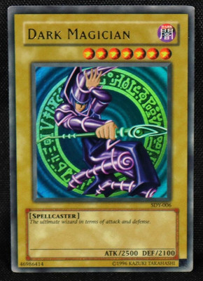 Yu-Gi-Oh English Dark Magician Prismatic Holo SDY-006 Card Yugioh-image