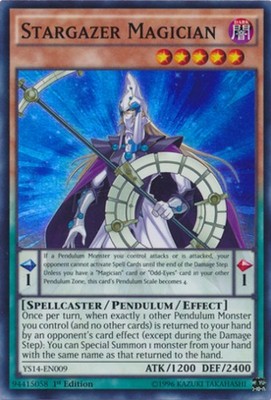 Stargazer Magician - YS14-EN009 - Super Rare - 1st Edition - Moderately Played-image