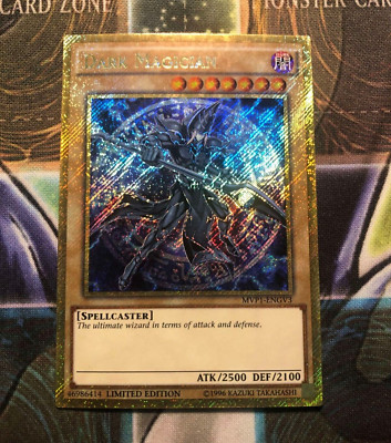 *** DARK MAGICIAN *** 1ST GOLD SECRET HOLOGRAPHIC (ALT ART) MVP1-ENGV4 YUGIOH!-image