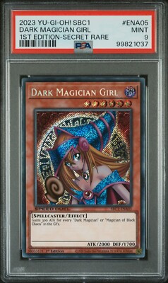 Yugioh Dark Magician Girl Speed Duel SBC1-ENA05 Secret Rare 1st Edition PSA 9-image