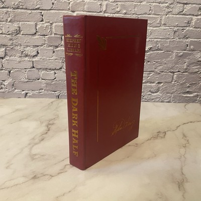 The Dark Half- Stephen King Library Edition - Red Leather Bound Hardcover - 1989-image