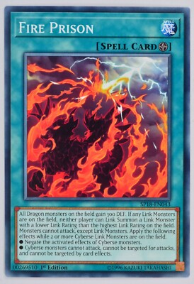 Yugioh Fire Prison SP18-EN043 Common 1st Edition-image