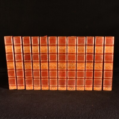 1898 12Vols The Works of Lord Macaulay Albany Edition Half Calf-image