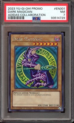 Yu-Gi-Oh! Dark Magician ADC1-EN001 Secret Rare Adidas Collab Promo - PSA 7 🇺🇸-image