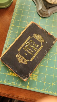 Antique Poetry book, It Can Be Done, Poems of Inspiration, First Edition Leather-image