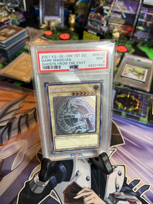 GFTP-EN128 Dark Magician GHOST RARE 1st edition 2021 Yu-Gi-Oh PSA 9 MINT-image