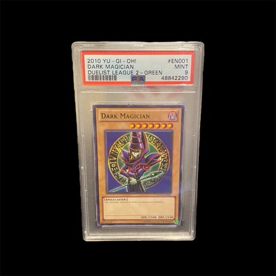 Dark Magician PSA 9 Duelist League 2 Green YuGiOh-image