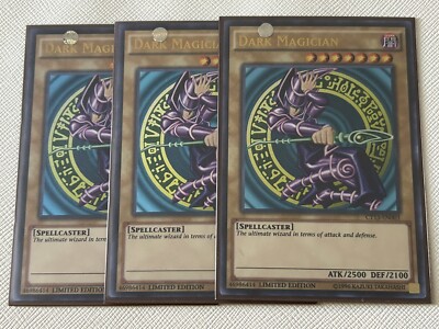 Yugioh 3x Dark Magician CT13 Ultra Rare Limited Edition-image
