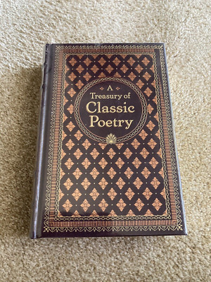 A Treasury of Classic Poetry Barnes & Noble Hardcover Edition Leather NEW Sealed-image