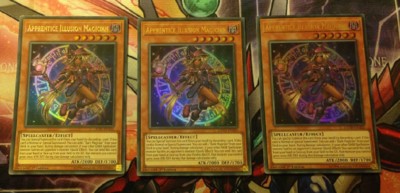 *** 3X APPRENTICE ILLUSION MAGICIAN 3X *** ULTRA RARE LEDD-ENA03  YUGIOH PLAYSET-image