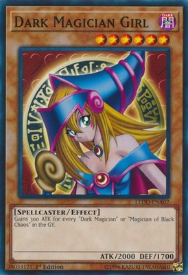 1 x Dark Magician Girl - LEDD-ENA02 - Common - 1st Edition Near Mint, English-image