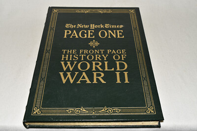 Easton Press NEW YORK TIMES PAGE ONE HISTORY OF WORLD WAR II 1ST LEATHER FINE!-image