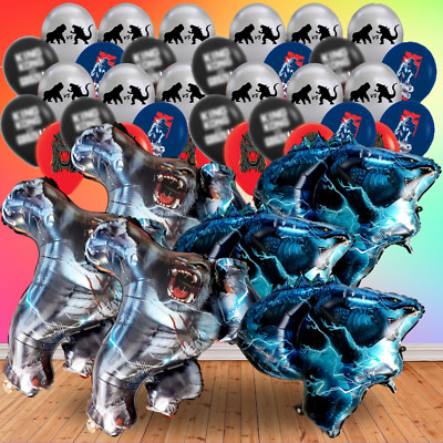 godzilla PARTY SUPPLIES BIRTHDAY DECORATION BALLOON TABLEWARE BANNER TABLE COVER-image