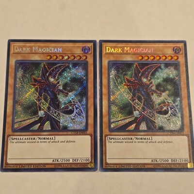 Yu-Gi-Oh! 2x TCG Dark Magician CT14-EN001 Limited Secret Rare NM-image