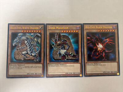 NM Yugioh Blue Eyes Red Eyes Dark Magician Set LC01 25th Anniversary Ultra Rare-image