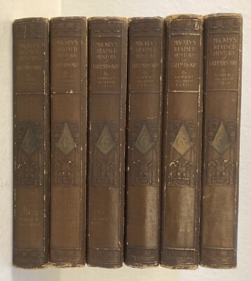 Mackey's History of Freemasonry 1921 by Robert Clegg 6 Vol. Leather Bound VGC-image