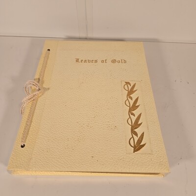 Leaves Of Gold Anthology Of Prayers Leather Bound Gilded Edges Bible Book 1948-image