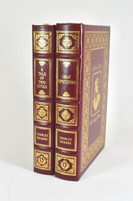 Easton Press - Dickens Set - Tale of 2 Cities and Great Expectations - Very Good-image