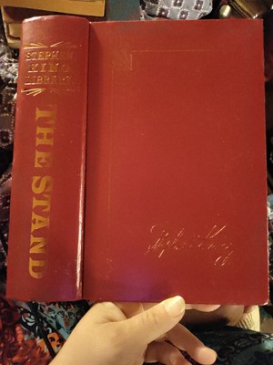 🔥THE STAND (Complete and Uncut) 1978 Stephen King Library, Red Leather Bound HC-image