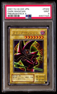 PSA 9 Mint Dark Magician P4-02 Premium Pack 4 2001 Japanese Graded Card-image