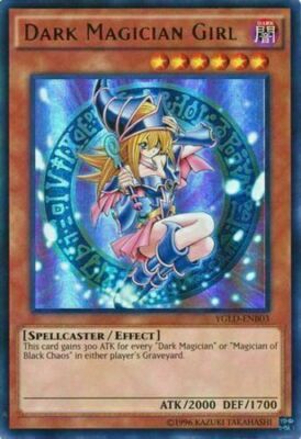 Yugioh Dark Magician Girl Card - YGLD-ENB03 - Ultra Rare - Unlimited-image