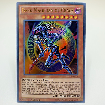 Yugioh Dark Magician of Chaos YGLD-ENC02 1st Edition Ultra Rare Holo - NM-MINT-image