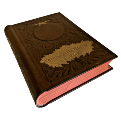 Vintage 1958 National Geographic Magazine Leather-Bound Edition Jul-Dec w/Index-image