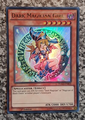 Yugioh Dark Magician Girl YGLD-ENB03 Ultra Rare 1st Edition NM-image