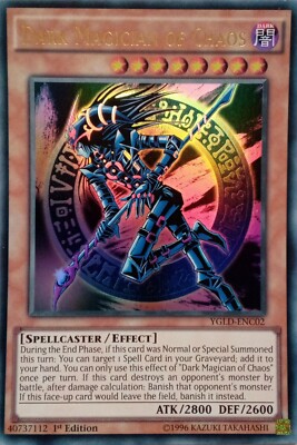 YGLD-ENC02 DARK MAGICIAN OF CHAOS ULTRA RARE 1ST EDITION YuGiOh CARD-image