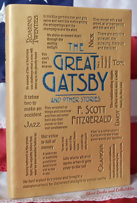 NEW Great Gatsby & Others Fitzgerald Faux Leather Softcover Word Cloud Edition-image