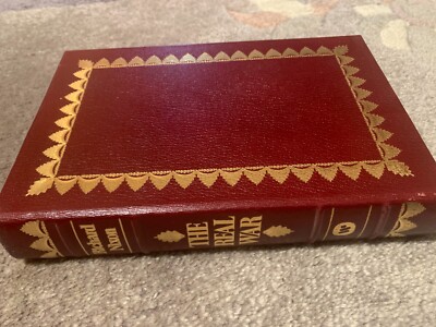 Richard Nixon signed leatherbound The Real War rarer than Easton Press-image
