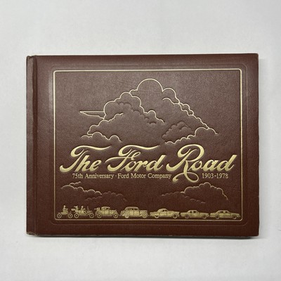 Vintage The Ford Road 75th Anniversary Collectible Hard Cover Leather Bound Book-image
