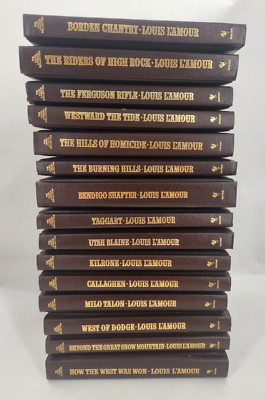 The Louis L'Amour Collection: Lot of 15 Leatherette Books, Bantam - VG+-image