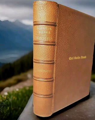 Old Whittier Poetical Works Fine Leather Binding Spine Hubs School Prize 1890s-image