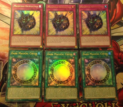 *** 3X DARK MAGICAL CIRCLE +  3X MAGICIAN NAVIGATION *** LEDD-ENA15, 29 YUGIOH!-image