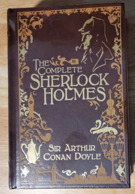 New The Complete Sherlock Holmes by Arthur Conan Doyle Leather Bound Sealed-image