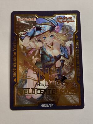 Dark Magician Girl DMG Yugioh Field Center Foil Card Holo Doujin Anime Waifu Hot-image