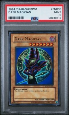 2024 Yu-Gi-Oh! Dark Magician RP01-EN003 Ultra Rare Reprint PSA 9 MINT-image