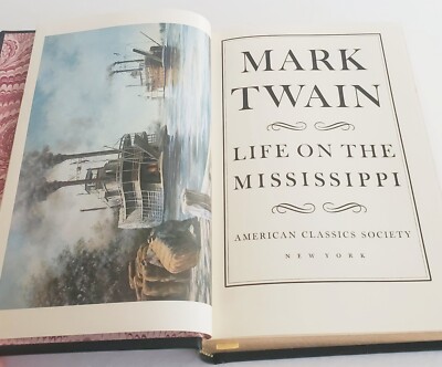 Life on the Mississippi Mark Twain American Classics Society (1977) Gold Trim-image