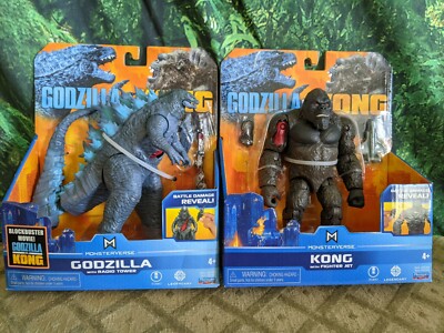 Godzilla Vs. Kong MonsterVerse Kong W/ Battle Axe Godzilla W/ Radio Tower 6”-image