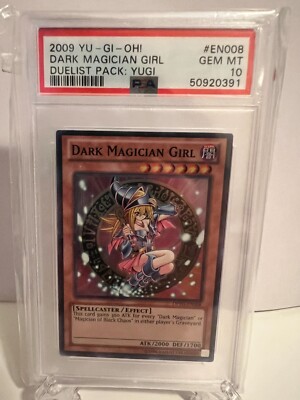 2009 Yu-Gi-Oh! Dark Magician Girl #EN008 GEM PSA 10 Duelist Pack: YUGI-image