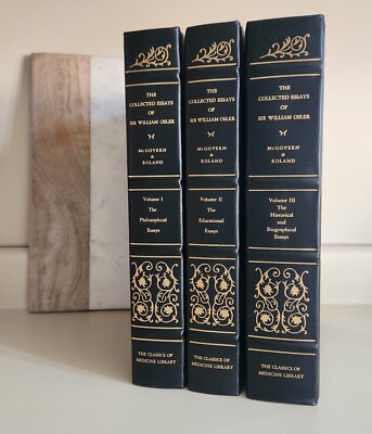 The Collected Essays Of Sir William Osler Volumes I, II, & III - Leather Bound-image