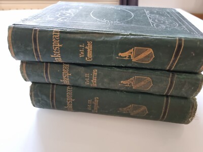 Antique Book Shakespeare. Vol 1 Vol 2 Vol 3 Collectible Antique Books-image