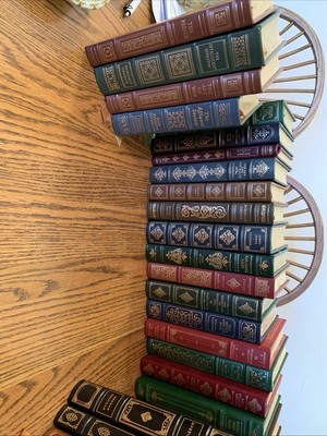 Franklin Mint Heirloom Library Books Lot Of 23 & 4 Easton Press Leather Bound-image
